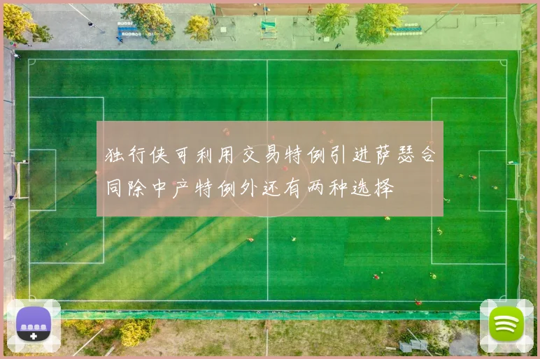 独行侠可利用交易特例引进萨瑟合同除中产特例外还有两种选择